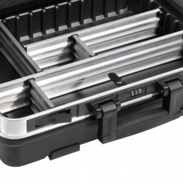 BASE Suitcase - Solid ABS Tool Kit without tools - Elastic version - B&W