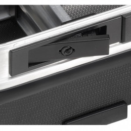 FLEX case - ABS robust tool case, flexible and spacious without tools - Elastic version - B&W