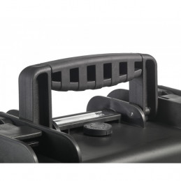 Valise GO - Mallette à outils robuste ABS avec roulettes et poignée télescopique - sans outils - Version poche - B&W
