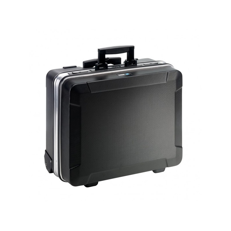 Valise GO - ABS sturdy tool case with wheels and telescopic handle - without tools - pocket version - B&W