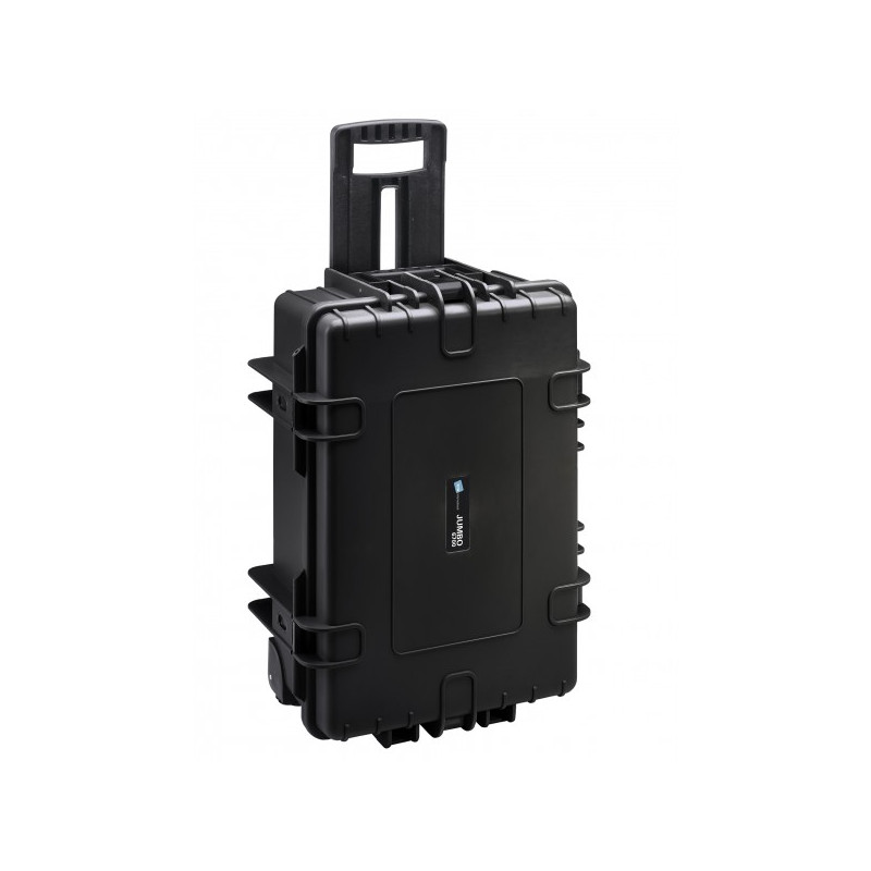 JUMBO 6700 polypropylene tool case with wheels and telescopic handle - without tools - B&W