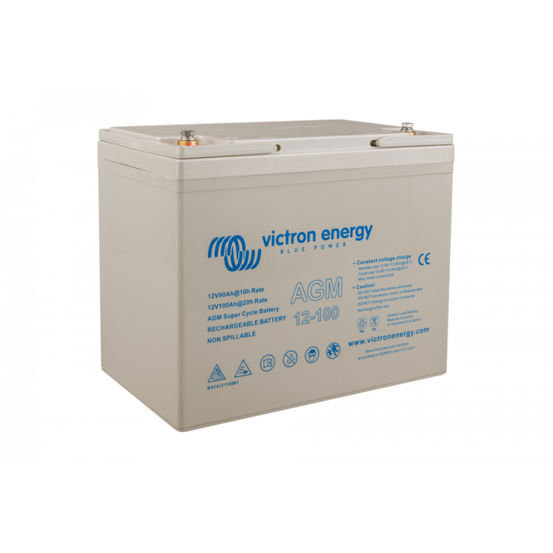 AGM Super Cycle Battery 12V 100Ah (M6 Insert Terminals) - VICTRON