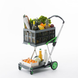 Clax folding trolley equipped with folding crate - CU 60 kg - FIMM