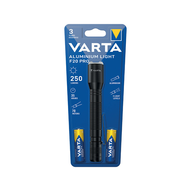 Torch Varta aluminum Light F20 Pro 2xAA - VARTA