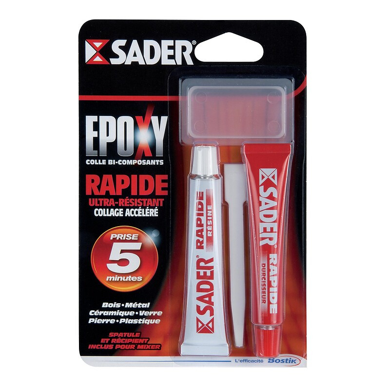 Fast Sader epoxy glue, kit of 2 tubes of 15 ml - SADER