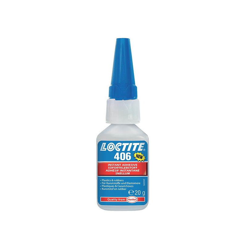 Multi-purpose cyanoacrylate glue Loctite 406 20 g tube - LOCTITE