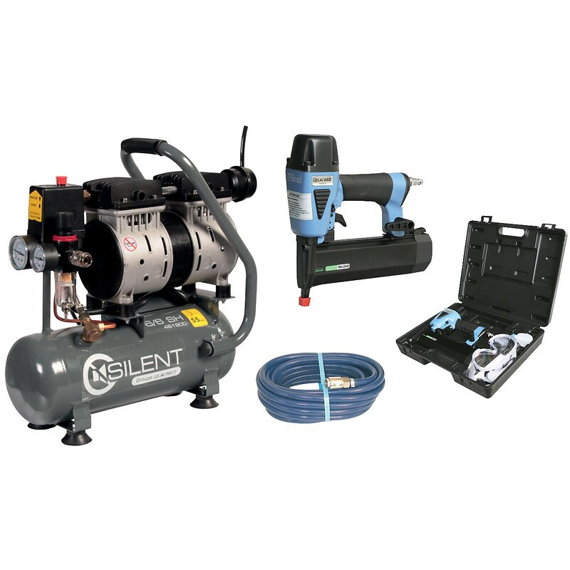 Silent piston air compressor Silent 6/6SH, stapler/clouder- LACME