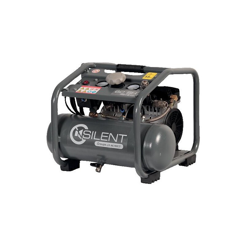 Silent oil-free electric air compressor 6 liters 0.75 HP - LACME