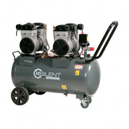 Compresseur d'air électrique silencieux 80 litres 2 x 1,5 CV - Silent Twin 24/80 SH - LACME