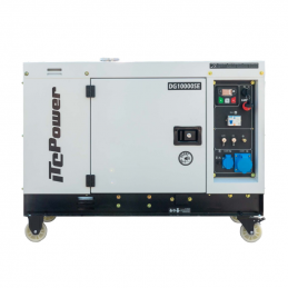 Generator DG10000SE Diesel - 8.5 kVA - single-phase 230V AVR Electric startup - Soundproof 72 dB(A) - ITC POWER