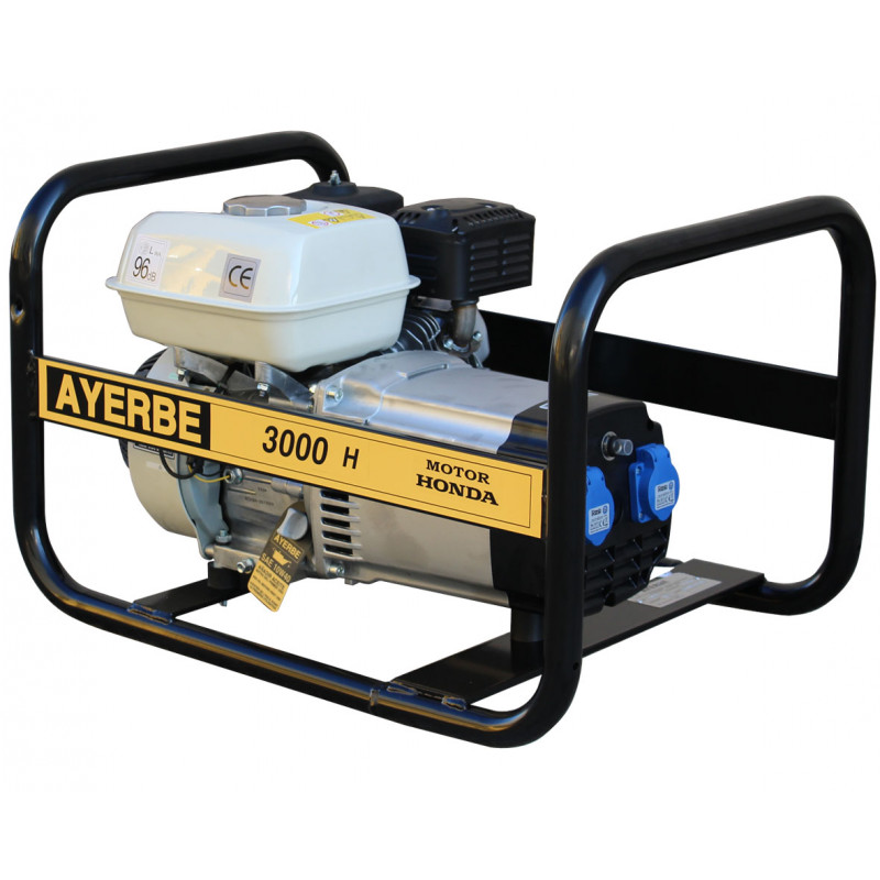 Generator AY-3000-H-MN - Single-phase 230V - Honda gasoline - 3 KVA 2.2 KW - Manual start - AYERBE