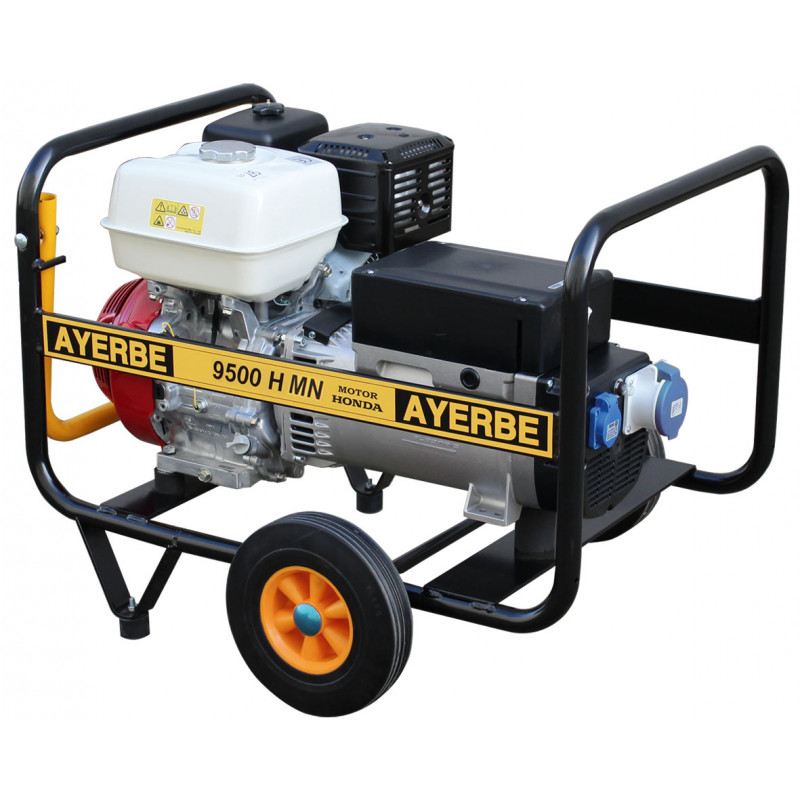 Generator AY-9500-H-MN-E - Single-phase 230V - Honda GX gasoline - 9.5 KVA 7 KW - Electric start - AYERBE