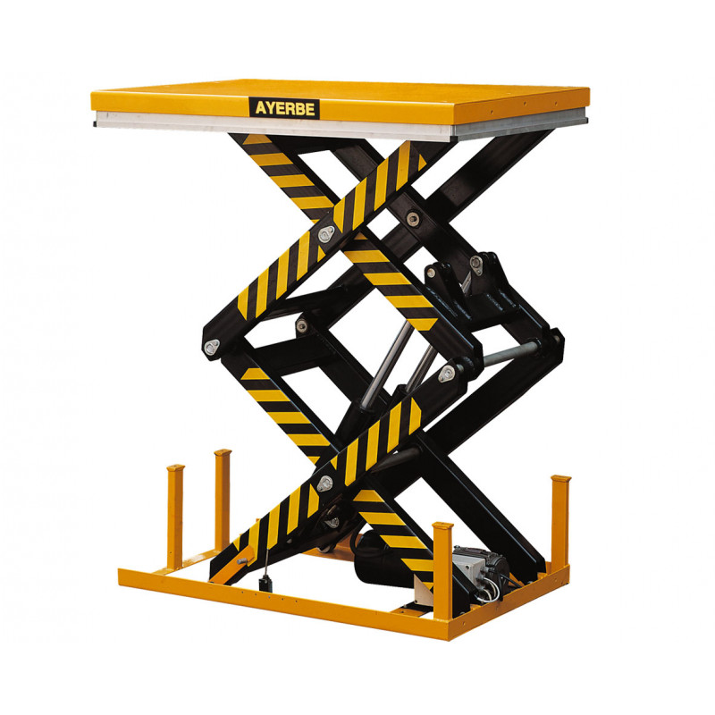 AY-2018-EMH hydraulic lift table - Double scissors - Electric 400V - CU 2000 kg - AYERBE