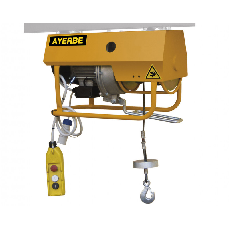 Electric hoist with remote control AY-500-EPX - Capacity 500 kg - 25 m - 2200W - 230V - AYERBE
