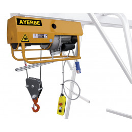 Electric hoist with remote control AY-800-EPX - Capacity 800 kg - 25 m - 2200W - 230V - AYERBE