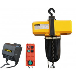 Power chain hoist with AY-500-EC-T remote control - Max capacity 500 kg - 6 m - 540W - 230V - AYERBE