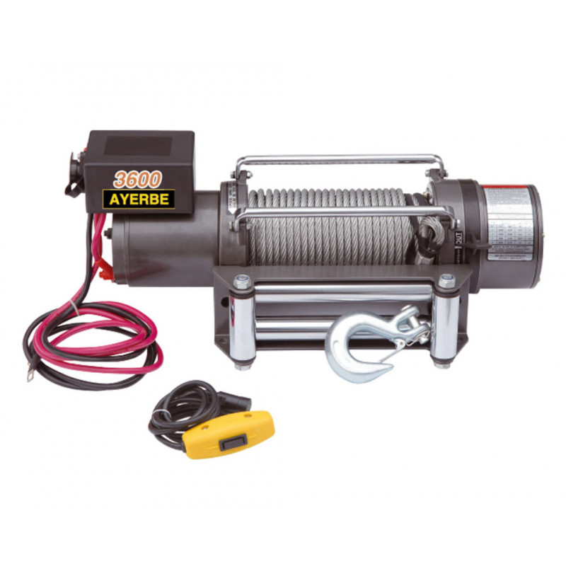 Winch aY-3600-DC - Max capacity 3600 kg - 12V DC 3.8 CV - AYERBE