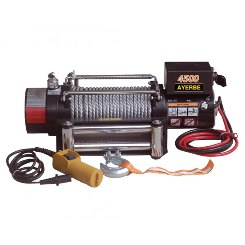 Winch aY-4500-DC - Max. capacity 4500 kg - 12V DC 6 CV - AYERBE