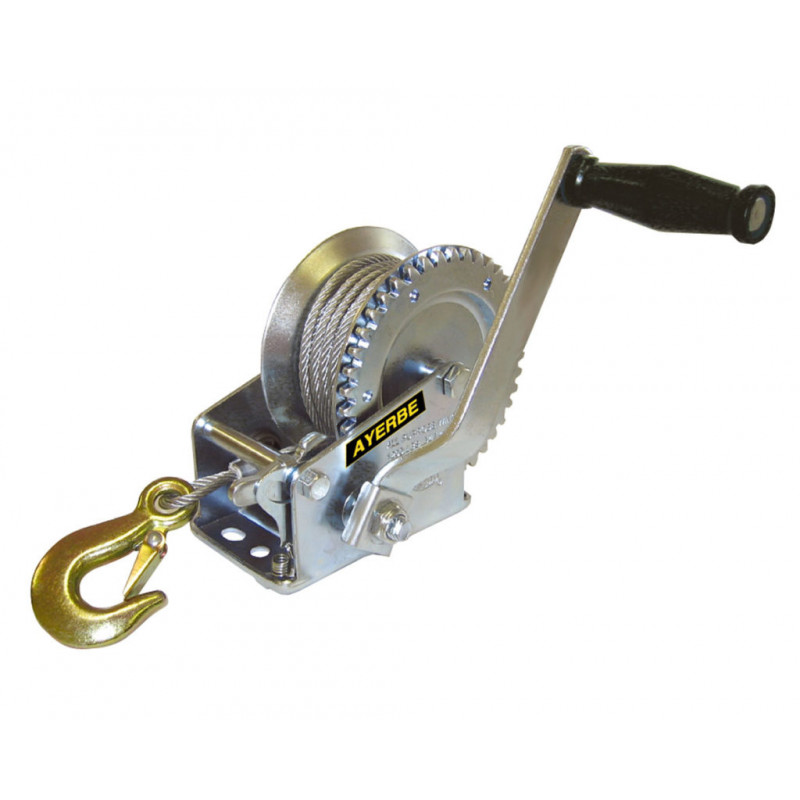 Winch aY-540-HW manual with cable - Max capacity 540 kg - 13 kn - AYERBE