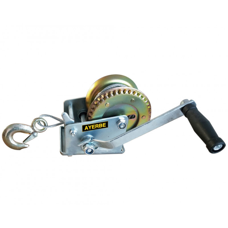 Winch aY-800-HW manual with cable - Max capacity 800 kg - AYERBE