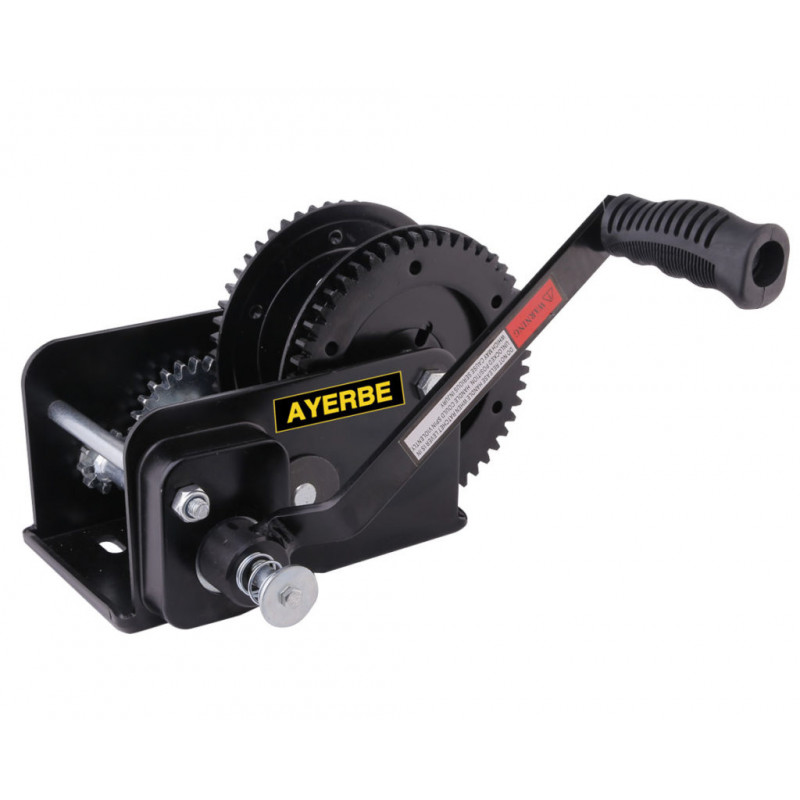 Winch manual AY-1100KG-BLACK - Max capacity 1130 kg - AYERBE