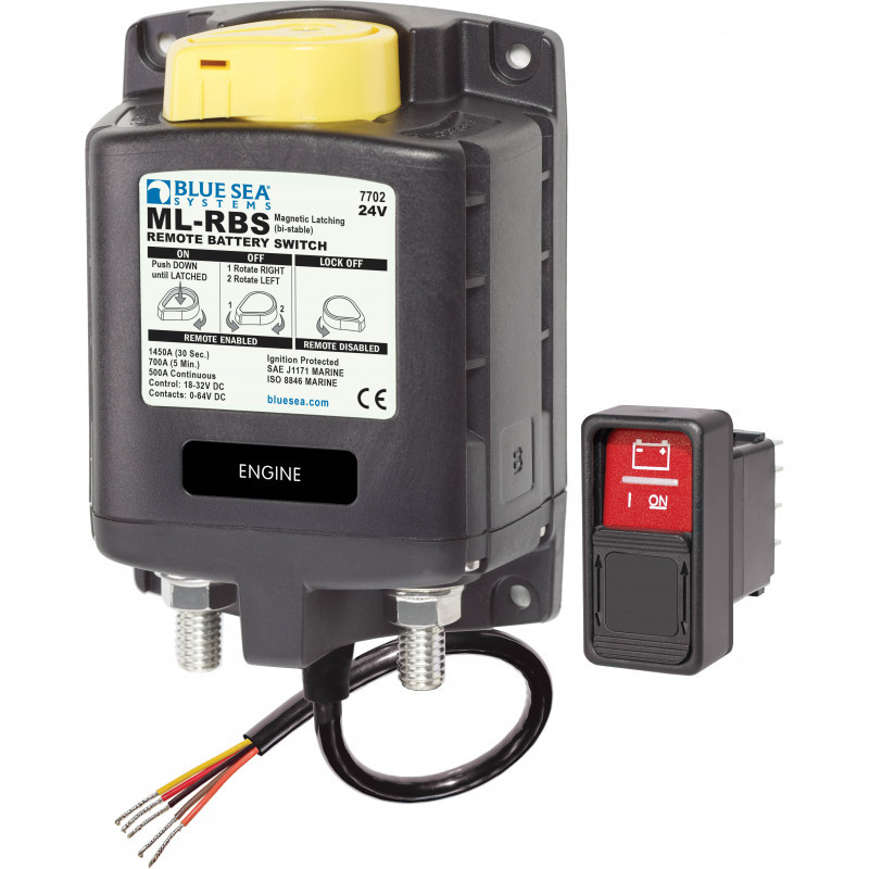 ML series remote battery switch - 12V 500A RBS - Blue Sea Systems