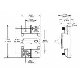 copy of Recessable thermal circuit breaker - 187 40A series - Without packaging/notice - Blue Sea Systems