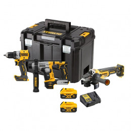 Kit 3 tools XR 18V Wireless DCD800 screw drill, sds perforator plus DCH172, grinder Ø 125 mm DCG405 in box - DEWALT