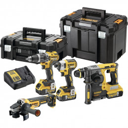 Kit 4 tools XR 18V-5Ah Li-ion Tstak - DCK422P3T-QW - DEWALT