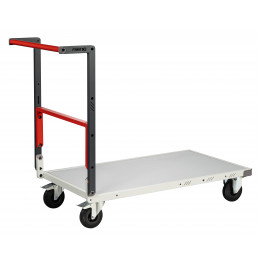 Flat-pack foldable back trolley 1000 x 600 mm - melamine tray - CU 250 kg - FIMM