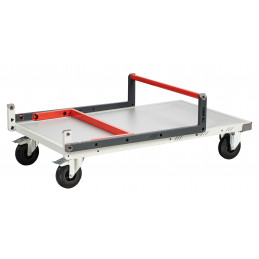 Chariot flat-pack dossier repliable 1000 x 600 mm - plateau mélaminé - Charge utile 250 kg - FIMM