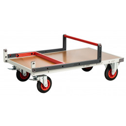 Flat-pack foldable back trolley 1000 x 600 mm - medium tray - CU 400 kg - FIMM