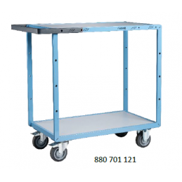 Mechanic-welded 2 melamine trays - 1000 x 600 mm - TPE wheels - 250 kg - FIMM