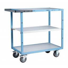 Mecano-welded Servant 3 melaminated trays - 850 x 500 mm - wheels TPE - CU 250 kg - FIMM