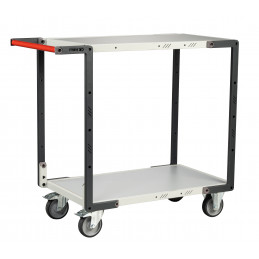 Flat-pack Servant 2 melaminated trays - 850 x 500 mm - wheels TPE - CU 250 kg - FIMM