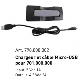 Chargeur et câble Micro-USB, 5 V / 1 A pour lampe LED COMPACT 500 Art. 701.000.000 - KRAFTWERK