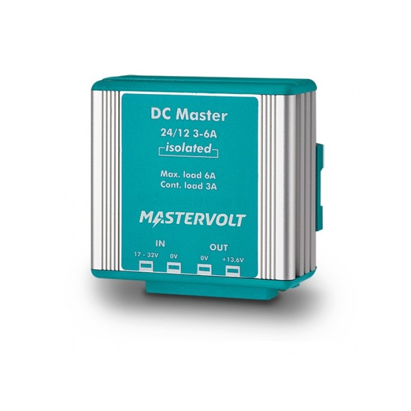 Convertisseur DC Master avec isolation galvanique 24V / 12V - 6A / 3A - IP53 - Mastervolt
