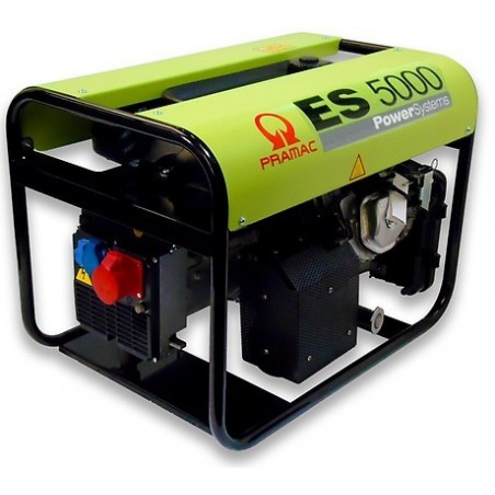 Groupe Électrogène portable PRAMAC ES5000 TF Essence 400V Triphasé - 6.3 kVA - 5.0 kW - 75 kg