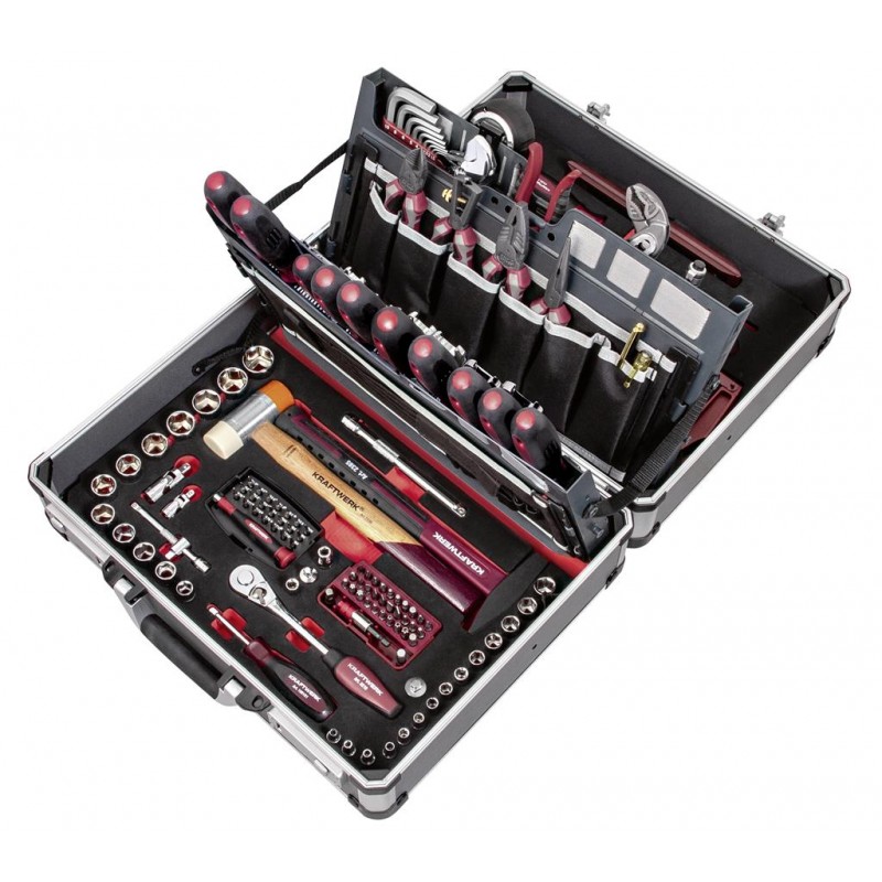 Coffret d'outils P500 ,ERGO+HIGHTECH, pour service, 3/8", HT, 154 pièces- KRAFTWERK