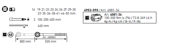Adaptateur dynamométrique digital 3/4 100-500 Nm KRAFTWERK 4081-34